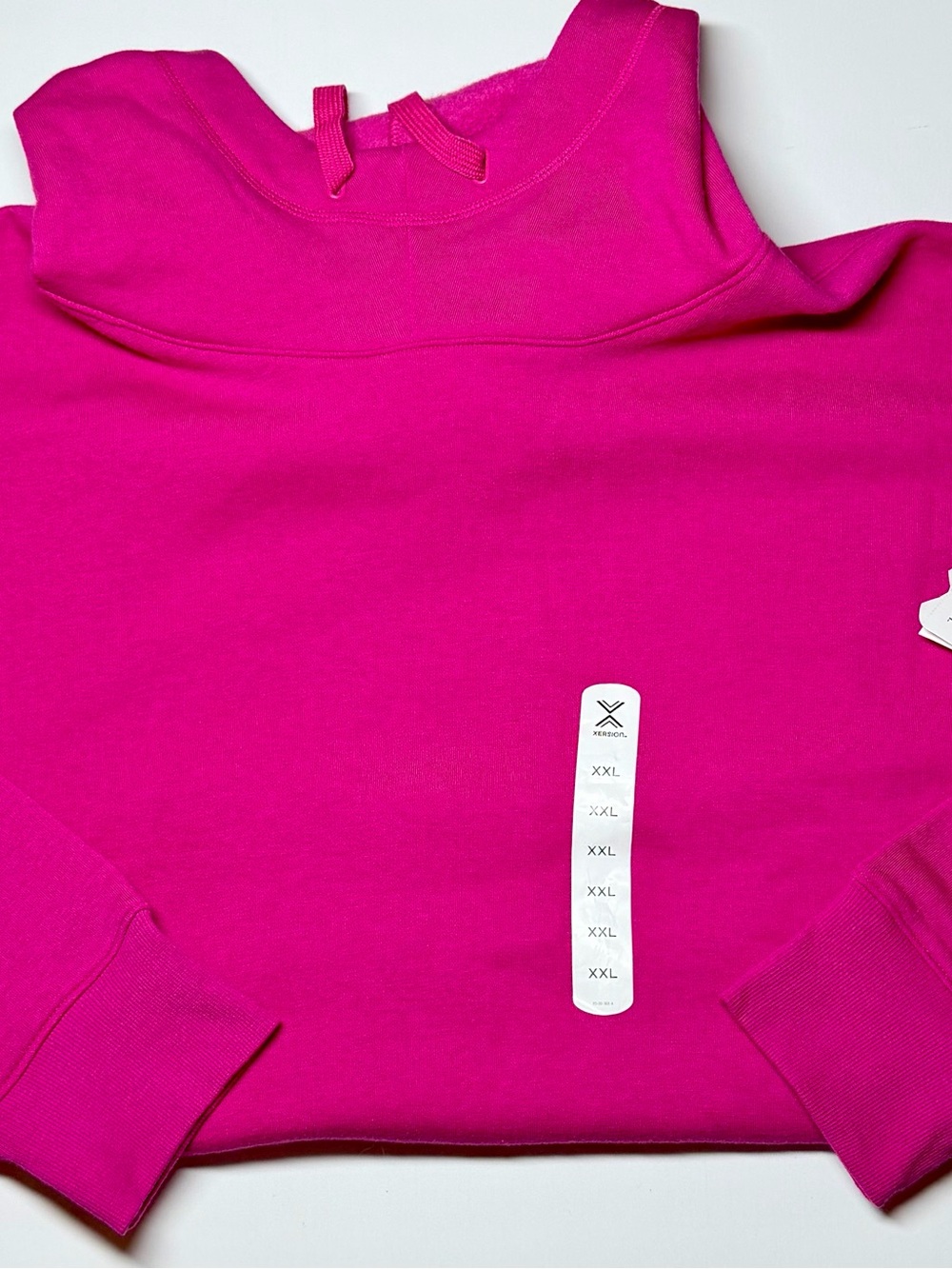 NWT Xersion Hot Pink Fleece Hoodie Women’s XXL Mock Neck Pullover Soft Sweatshir